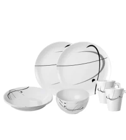 Set 8 stoviglie da campeggio brunner "serenade" in melamina antiscivolo
