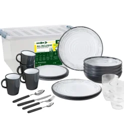 Set 36 stoviglie da campeggio brunner "granada" in stone touch antiscivolo