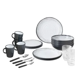 Set 36 stoviglie da campeggio brunner "granada" in stone touch antiscivolo