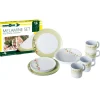 Set 16 stoviglie da campeggio brunner "esprit" in melamina