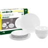 Set 12 stoviglie da campeggio brunner "spherica" in melamina antiscivolo