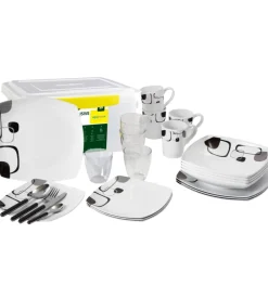 Set 36 stoviglie da campeggio brunner "enigma" in melamina