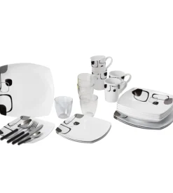 Set 36 stoviglie da campeggio brunner "enigma" in melamina