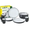 Set 16 stoviglie da campeggio brunner "granada" in stone touch antiscivolo