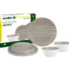 Set 12 stoviglie da campeggio brunner "sequoia" in melamina