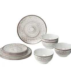 Set 12 stoviglie da campeggio brunner "kassandra" in melamina antiscivolo