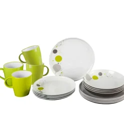 Set 16 stoviglie da campeggio brunner "space" in melamina antiscivolo