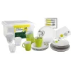 Set 36 stoviglie da campeggio brunner "space" in melamina antiscivolo