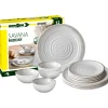 Set 12 stoviglie da campeggio brunner "savana" in stone touch antiscivolo