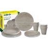 Set 16 stoviglie da campeggio brunner "sequoia" in melamina