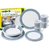 Set 16 stoviglie da campeggio brunner "bluebay" in melamina