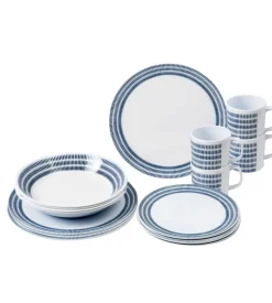 Set 16 stoviglie da campeggio brunner "bluebay" in melamina