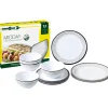 Set 12 stoviglie da campeggio brunner "pralin" in melamina antiscivolo