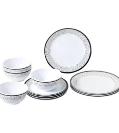 Set 12 stoviglie da campeggio brunner "pralin" in melamina antiscivolo