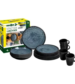 Set 16 stoviglie da campeggio brunner "venetian" in stone touch antiscivolo