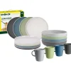 Set 16 stoviglie da campeggio brunner "dolomit" in stone touch antiscivolo