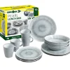 Set 16 stoviglie da campeggio brunner "pearl" in stone touch antiscivolo
