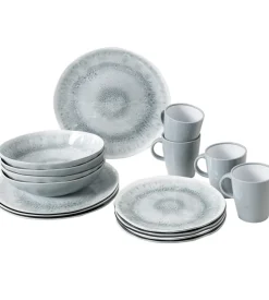 Set 16 stoviglie da campeggio brunner "pearl" in stone touch antiscivolo