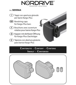 Set 2 tappi apribili per barre kargo-plus  n99964