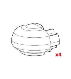 Set 4 tappi per barre alumia, rail-pro, in-rail alu  n99994