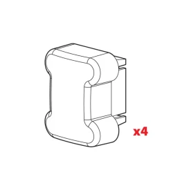 Set 4 tappi per barre kargo  n99996