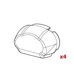 Set 4 tappi per barre kuma  n99998