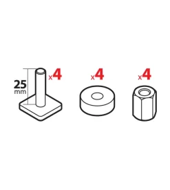 Set adattatori porta sci pro-slider (n40000) per barre whispbar  n99971