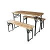 Set birreria da giardino pieghevole eurogarden in legno 200x70 cm