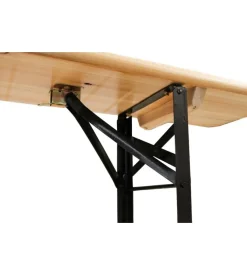 Set birreria da giardino pieghevole eurogarden in legno 200x70 cm