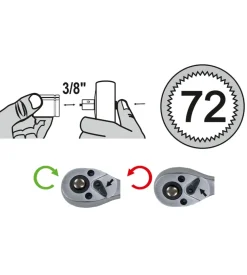 Set bussole + cricchetto 11 pz.