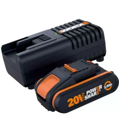 Set caricabatteria  e batteria worx "wa3601" 20v 2.0ah 20v