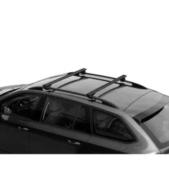 Set completo barre portatutto "evos silenzio black rail" in alluminio m 120 cm - n15090