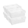 Set da 4 contenitori keter "jumbo" in polipropilene colore trasparente, 38,5x58x21,3 cm