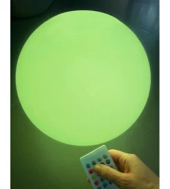 Set da 2 sfere luminose solare a led riviera in pe e abs ø30x28 cm