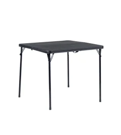 Set da campeggio pieghevole eurogarden in polietilene nero 4 sedute e tavolo