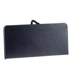 Set da campeggio pieghevole eurogarden in polietilene nero 4 sedute e tavolo