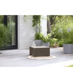 Set da giardino keter "california lounge" in polipropilene cappuccino 4 sedute e tavolino