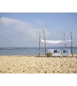 Set da giardino keter "corfu lounge" in polipropilene bianco 4 sedute e tavolino