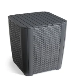 Set da giardino keter "salemo balcony" con 2 poltrone e tavolo 39x39  cm, colore grafite - keter