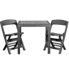 Set da giardino "poker" in polipropilene antracite 2 sedute e tavolo