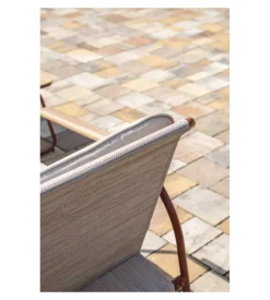 Set da giardino solaria "tinos" in ferro rosso 4 sedute e 1 tavolino