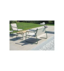 Set da giardino solaria "tinos" in ferro verde 4 sedute e 1 tavolino