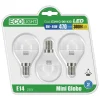 Set di 3 lampadine led 6 w luce calda 3000° k- mini globo