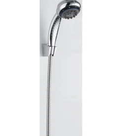 Set doccia cromato con 8 funzioni e flessibile di 150 cm