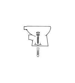 Set fissaggio sanitari bianco 2 pz.