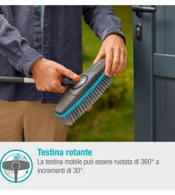 Set manico per pulizia gardena "cleansystem soft" per superfici delicate