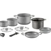 Set pentole da campeggio "gourmet rock ng 9+1 ø 22 cm" in alluminio antiaderente