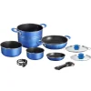 Set pentole da campeggio brunner "skipper 8+1 ø 20" in alluminio antiaderente