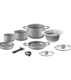 Set pentole da campeggio "gourmet rock ng 9+1 ΓΈ 24 cm" in alluminio antiaderente