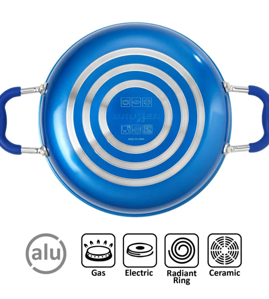 Set pentole da campeggio brunner "skipper 4+1 ø 22" in alluminio antiaderente